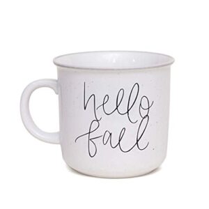 sweet water decor fall coffee mugs | seasonal 16oz ceramic campfire coffee cup | microwave & dishwasher safe autumn mug great for halloween, pumpkin spice lattes & thanksgiving (hello fall)