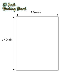 Golden State Art, 25 Pack 11x14 Bright White Backing Board for Frames, Pictures, Photos and More