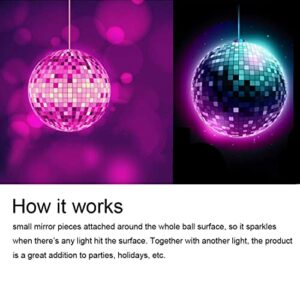 8" Mirror Disco Ball Great for a Party or Dj Light Effect Christmas