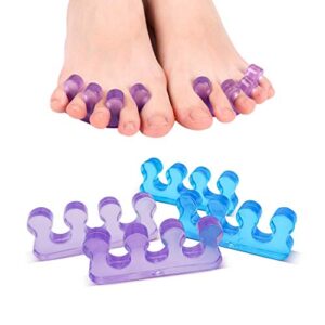 toe separators for nail polish,toe spacers for pedicures,pedicure toe separators for separating toenails or nails,easy finger and toenail polish grooming,soft gel pedicure kit.