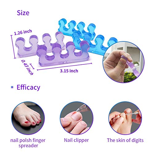 Toe Separators for Nail Polish,Toe Spacers for Pedicures,Pedicure Toe Separators for Separating Toenails or Nails,Easy Finger and Toenail Polish Grooming,Soft Gel Pedicure Kit.