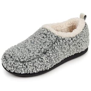 rockdove women's nomad slipper with memory foam, size 8-9 us women, light grey