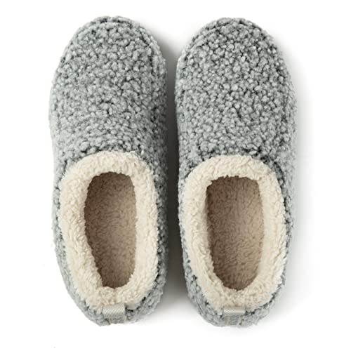 RockDove Women's Nomad Slipper with Memory Foam, Size 8-9 US Women, Light Grey