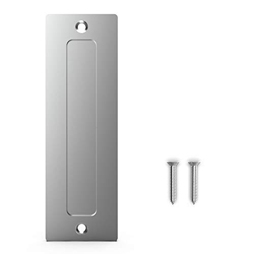 Orgerphy Stainless 7” Barn Door Handle Finger Pull Set (1 Pack)| Heavy Duty Modern Simple Invisible Handle for Gates Garages Sheds Barn Door, Pocket Door | with Flat Bottom Easy to Install