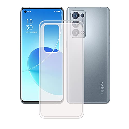 FZZSZS Slim Thin Translucent Case for Oppo Reno 6 Pro+ 5G, Soft Protective Phone Cover with Flexible TPU Protection Bumper Shell for Oppo Reno 6 Pro+ 5G (6.55")