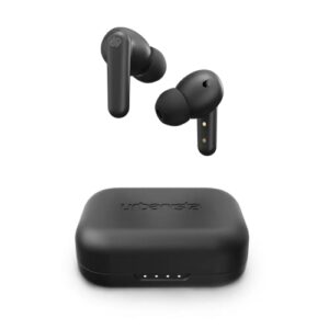 urbanista true wireless earbuds headphones with active noise cancelling, 25 hours playtime, touch controls & 6 microphones for clear calling, bluetooth 5.0 earphones, london, black