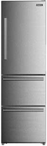 galanz glr12bs2k16 bottom mount freezer refrigerator, three doors fridge, 12.3 cu.ft, stainless steel