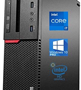 Lenovo ThinkCentre M900 SFF Desktop Computer, Intel Core i7-6700 Upto 4.0GHz, 32GB RAM, 1TB SSD, 4K 2-Monitor Support DisplayPort, HDMI, DVD-RW, AC Wi-Fi, Bluetooth, TDL - Windows 10 Pro (RENEWED)