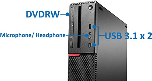 Lenovo ThinkCentre M900 SFF Desktop Computer, Intel Core i7-6700 Upto 4.0GHz, 32GB RAM, 1TB SSD, 4K 2-Monitor Support DisplayPort, HDMI, DVD-RW, AC Wi-Fi, Bluetooth, TDL - Windows 10 Pro (RENEWED)