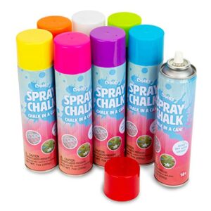 boley spray chalk paint - 8 pk washable sidewalk chalk spray paint cans for kids ages 14 and up