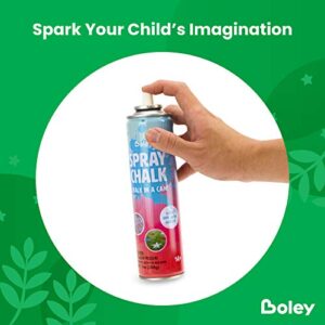 Boley Spray Chalk Paint - 8 Pk Washable Sidewalk Chalk Spray Paint Cans for Kids Ages 14 and Up
