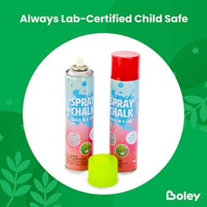 Boley Spray Chalk Paint - 8 Pk Washable Sidewalk Chalk Spray Paint Cans for Kids Ages 14 and Up