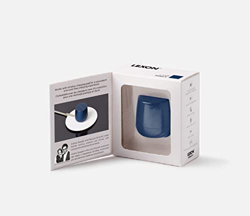 Lexon MINO+ Portable Bluetooth Mini Speaker with HD Sound, Rechargeable and Pairable - Dark Blue