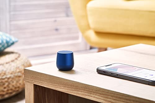 Lexon MINO+ Portable Bluetooth Mini Speaker with HD Sound, Rechargeable and Pairable - Dark Blue