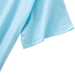 CHUNG Women Short Sleeve Shirt Pajamas Set with Shorts Bottom Pants Cotton V-neck Cute Pjs Sleepwear Lounge Wear Plus Size Summer (Medium, Blue Cat)