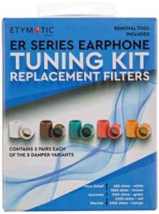 etymotic research tuning kit for er series earphone with 5 different filters (er-damper5pack)