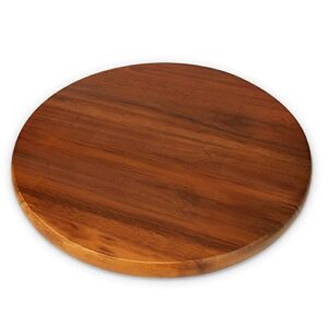 aidea 13 inch acacia wood lazy susan organizer, lasy susan turntable for cabinet,pantry,kitchen,home