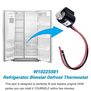 Sikawai WPW10225581 Defrost Thermostat Replacement Part-Perfectly Fit for Whirl-pool Refrigerator Defrost Thermostat-Replaces WPW10225581 AP6017375 2149849 2321799 PS11750673