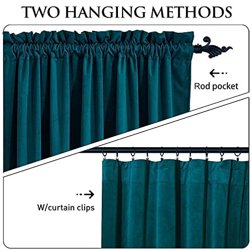 StangH Luxury Home Decoration Bundle Velvet Curtains & Velvet Valances