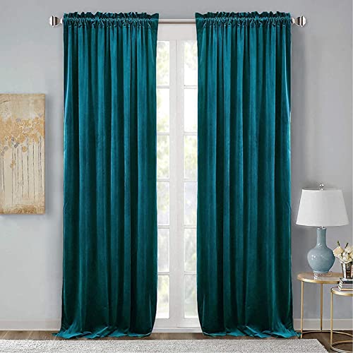 StangH Luxury Home Decoration Bundle Velvet Curtains & Velvet Valances