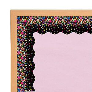 64 Feet Confetti Bulletin Board Borders for Classroom Decoration Scalloped