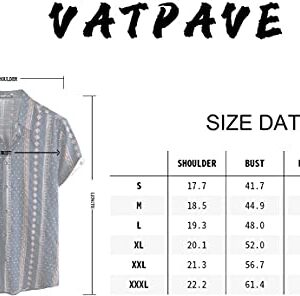 VATPAVE Mens Casual Hawaiian Shirts Short Sleeve Button Down Beach Shirts Tropical Floral Shirts X-Large Sky Blue