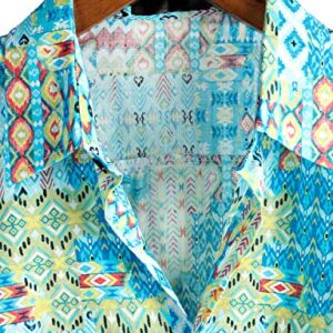 VATPAVE Mens Casual Hawaiian Shirts Short Sleeve Button Down Beach Shirts Tropical Floral Shirts X-Large Sky Blue