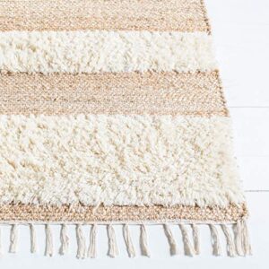 Safavieh Natura Collection Accent Rug - 4' x 6', Natural & Ivory, Handmade Jute, Ideal for High Traffic Areas in Entryway, Living Room, Bedroom (NAT123A)