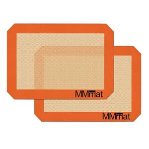 mmmat silicone baking mats for quarter sheet - best german silicone - set of 2