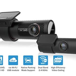 BlackVue DR900X-2CH with 32GB microSD Card | 4K UHD Cloud front Dashcam | Built-in Wi-Fi, GPS, Parking Mode Voltage Monitor | LTE via Optional CM100 LTE Module
