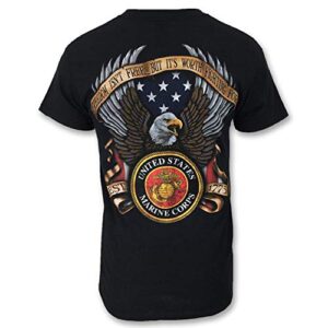 united states marine corps freedom isn't free t-shirt, large, black