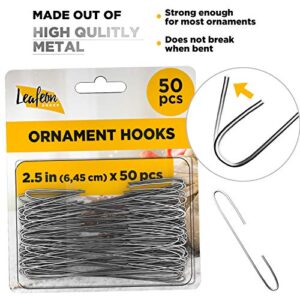 50 Pack Christmas Ornament Hooks – Great Ornament Hangers for Christmas Tree Decoration (Silver)