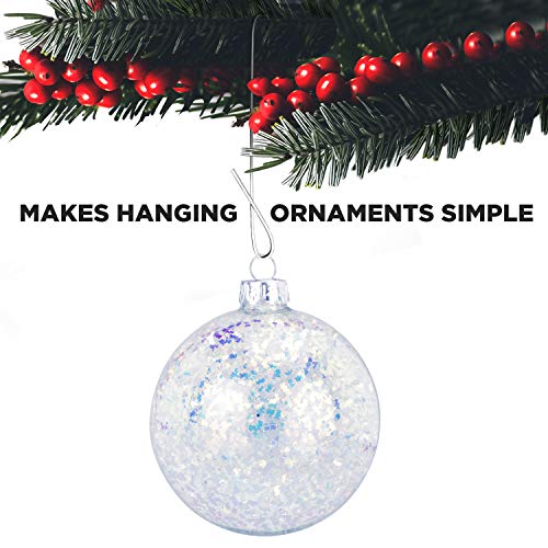50 Pack Christmas Ornament Hooks – Great Ornament Hangers for Christmas Tree Decoration (Silver)