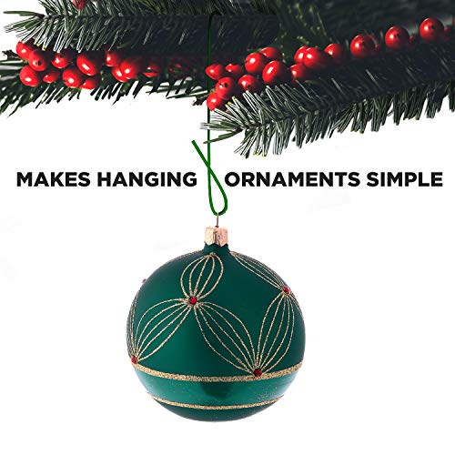 150 Pack Ornament Hooks for Christmas – Essential Christmas Ornament Hangers – Perfect Xmas Ornament Hangers for Christmas Tree Decoration (Green)