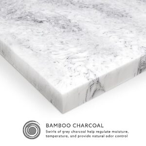 BioPEDIC 3-Inch Bamboo Charcoal Infused Memory Foam Mattress Topper - Twin XL