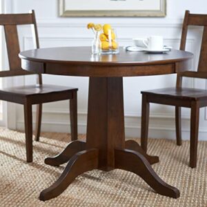 safavieh home collection sergio rustic café brown round dining table