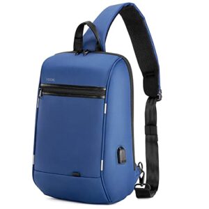 vgoal sling backpack men's chest bag shoulder crossbody sling backpack for men with usb charging port