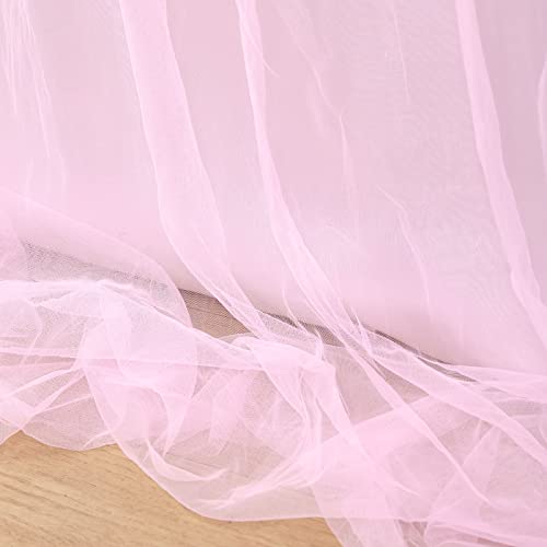 Pink Tulle Backdrop 5ftx7ft Backdrop Curtains for Baby Shower Baby Shower Sheer Curtain Birthday Party Satin Wedding Drapes Easter Decoration