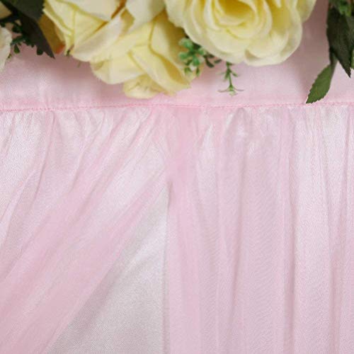 Pink Tulle Backdrop 5ftx7ft Backdrop Curtains for Baby Shower Baby Shower Sheer Curtain Birthday Party Satin Wedding Drapes Easter Decoration