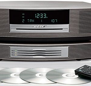 Bose Wave Music System III with Multi-CD Changer - Titanium Silver, Compatible with Alexa or Bluetooth Adapter (Renewed)