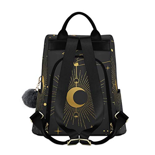 ALAZA Boho Style Hand Holding Crescent Moon Backpack Purse for Women Anti Theft Fashion Back Pack Shoulder Bag