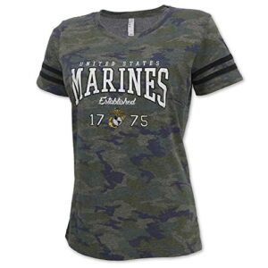 united states marines ladies camo t-shirt, medium, od green