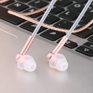 Docooler Air Tube Earbud Headphones Anti-Radiation in-Ear Headset EMF-Free Wired Stereo Earphone with Microphone & Volume Control - Compatible with Smart Devices