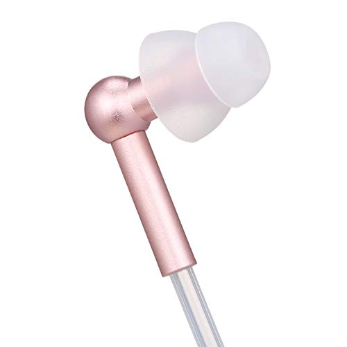 Docooler Air Tube Earbud Headphones Anti-Radiation in-Ear Headset EMF-Free Wired Stereo Earphone with Microphone & Volume Control - Compatible with Smart Devices