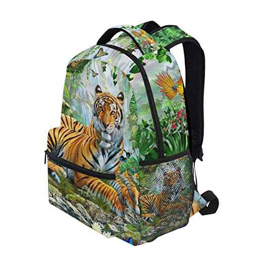 UMIRIKO Tiger Leopard Butterfly Animal Backpack School Bookbag for Boys Girls 2022105