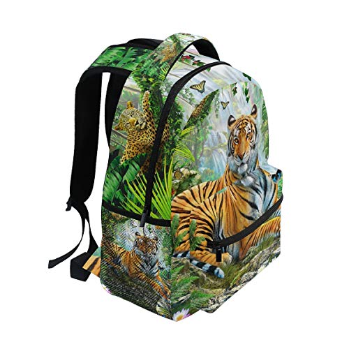 UMIRIKO Tiger Leopard Butterfly Animal Backpack School Bookbag for Boys Girls 2022105