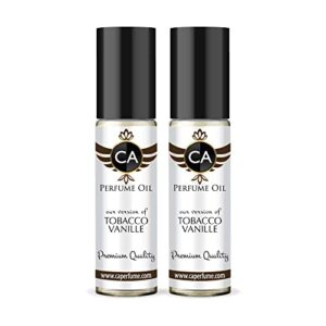 ca perfume impression of t. ford tobacco vanille for men replica fragrance body oil dupes alcohol-free essential aromatherapy sample travel size concentrated long lasting attar roll-on 0.3 fl oz-x2
