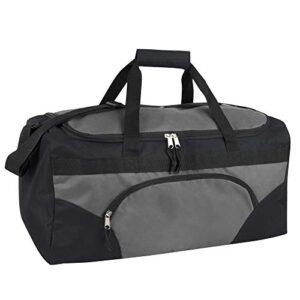 40 liter, 22 inch duffle bags for women, men, travel heavy duty (grey)