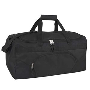 40 liter, 22 inch duffle bags for women, men, travel heavy duty (black)