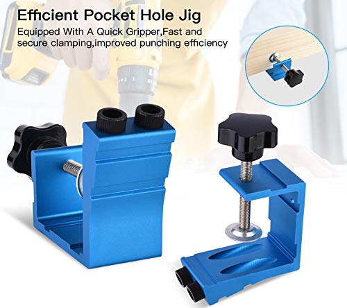 Pocket Hole Jig Kit Dowel Drill Joinery Screw Kit Carpenters Wood Woodwork Guides Joint Angle Tool Carpentry Locator